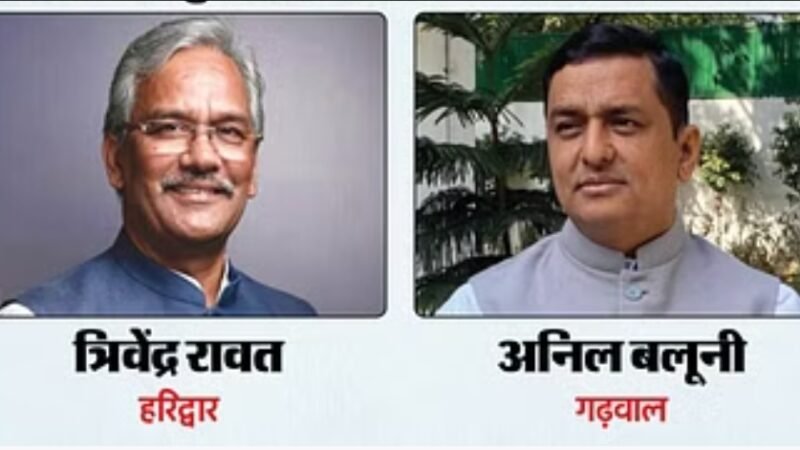 उत्तराखंड: अनिल बलूनी और त्रिवेंद्र रावत के नामों पर मुहर, BJP ने घोषित किए नाम