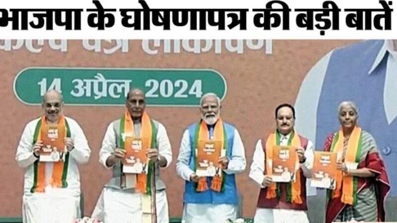 बड़ी खबर : भाजपा का संकल्प पत्र जारी, एक नजर में पढ़ें सभी बड़ी बातें