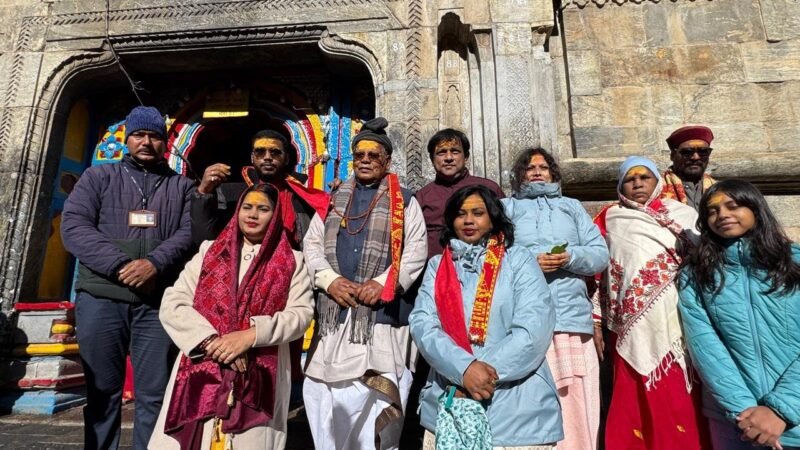 श्री केदारनाथ धाम दर्श‌न को पहुंचे केंद्रीय मंत्री जीतन राम मांझी