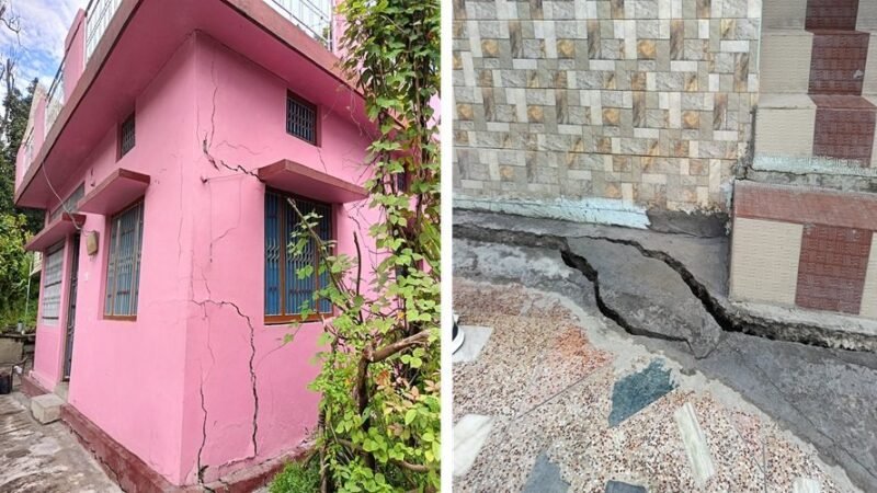 उत्तराखंड: रेलवे सुरंग निर्माण से टीचर कॉलोनी में दरारें, कई परिवार बेघर, दरारों से दहशत