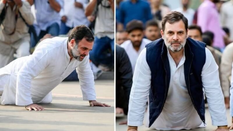 कांग्रेस शिविर में देरी से पहुंचे राहुल गांधी, मिली 10 पुश-अप की सजा