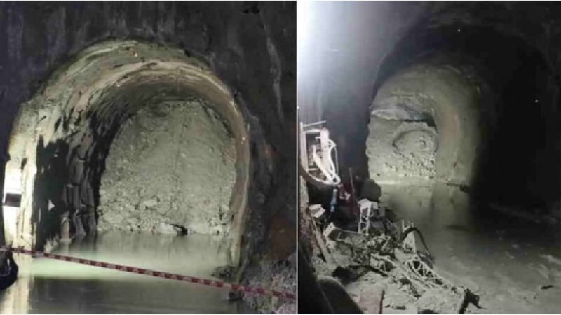 ऋषिकेश कर्णप्रयाग रेलवे लाइन: रुद्रप्रयाग में सुरंग के अंदर मिट्टी धंसी, पानी के साथ आया मलबा, मची अफरा तफरी