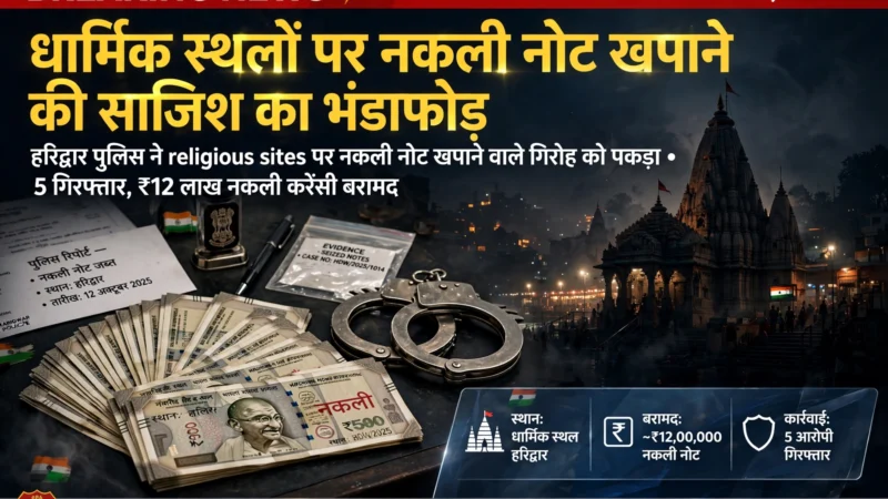 धार्मिक स्थलों को निशाना बनाकर जाली नोट खपाने वाले गिरोह का भंडाफोड़, 14 दिनों में 12 आरोपी गिरफ्तार
