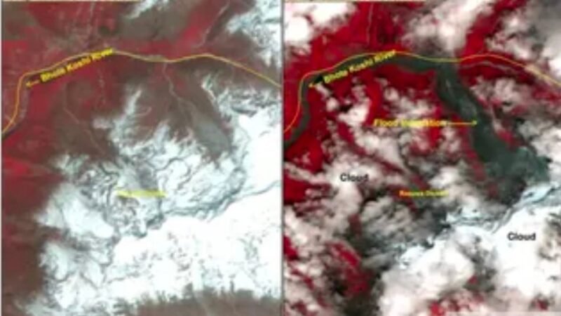 नेपाल की अचानक आई बाढ़ का सामने आया कारण, ISRO के सैटेलाइट आकलन में भूकंप से ग्लेशियर ढहने के संकेत